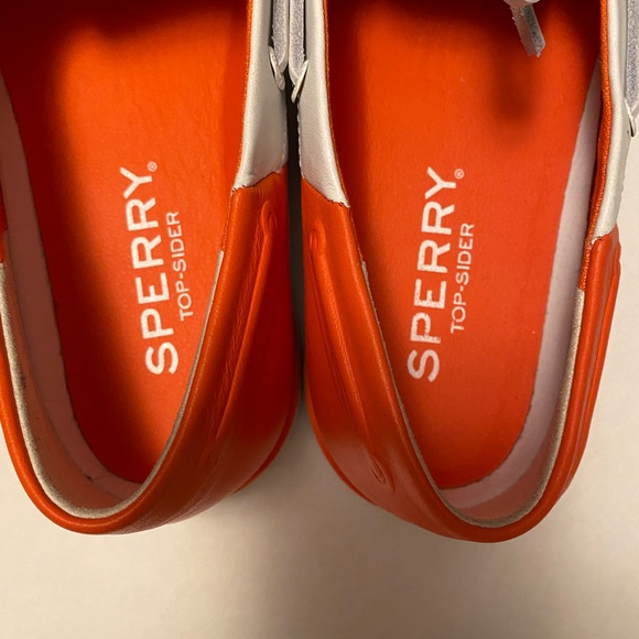 White/orange Sperry’s - Picture 5 of 6